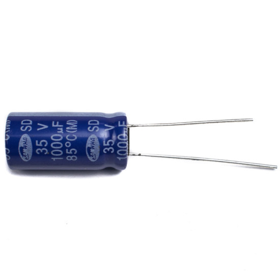 1000UF 35V Electrolytic Capacitor SAMWHA Brands 10x20mm ( 5pcs pack )