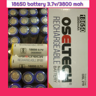 3.7V 3800mAH OSELTECH 18650 Rechargeable Lithium Ion Battery (Pack of 2)