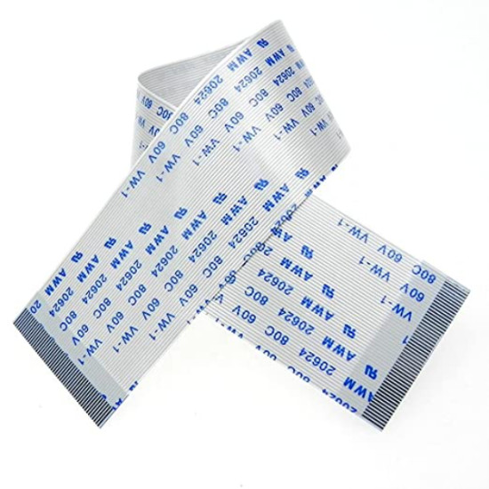 50 Pin FFC Strip Cable 0.5mm Pitch SAME SIDE CONTACT PINS (Length 15 cm)