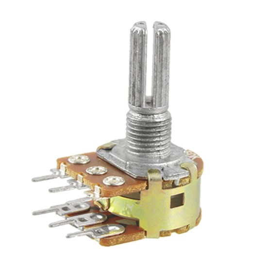 Rotary B50K 6 pin Panel Mount Potentiometer Linear Taper Rotary Potentiometers – 50K Ohm,