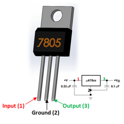  L7805 Voltage Regulator IC (Pack of 2)