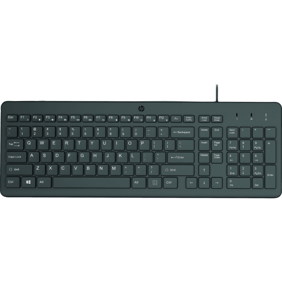 HP 150 USB Wired Keyboard - Seamless Typing Experience