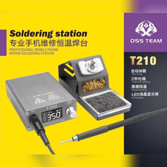 T210 Professional Soldering Iron Station By Oss-Team (75W)