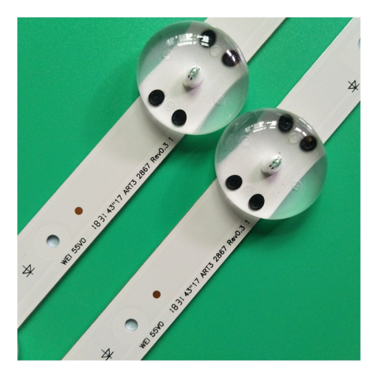 Backlight Strips For LG 43 Inch TV 10 led 3V ( 2 pcs set)