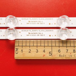LED Backlight Strip for TCL / iFFALCON 55 Inch TV GIC55LB170 15 LED 6V (2 Strip Set)