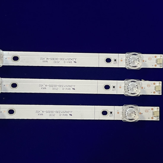 LED Backlight Strip 7 Lamp For Toshiba, Vu, Hisense 43 Inch TV JL.D42571330-003BS-M_V02 (3 Pcs Set)