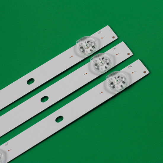 39 INCH LLOYD / VU LED BACKLIGHT STRIP 8 LED 3V 4 CUT (L40FIK) 3 PCS SET (jl.d40081330-003bs-m)