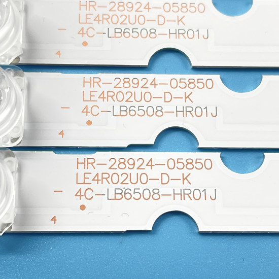 TCL 65 Inch LED TV Backlight Strips – 3V, 8 LEDs Per Strip, 6 PCS Set – Compatible with 65P8 (HR-28924-05850, LE4R0200-D-K, 4C-LB6508-HR01J)