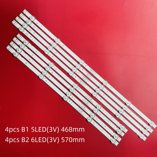 LED BACKLIGHT STRIP FOR LLOYD 55 INCH TV L55U2C0KA 11 (6+5) LED RF-AZ550E30-0501A-20 A2 / 1B-20 A2 8 PCS SET