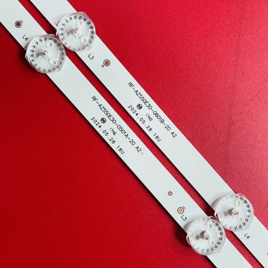 LED BACKLIGHT STRIP FOR LLOYD 55 INCH TV L55U2C0KA 11 (6+5) LED RF-AZ550E30-0501A-20 A2 / 1B-20 A2 8 PCS SET
