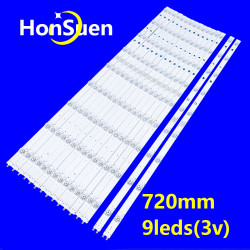 Haier 65 Inch LED TV Backlight Strips – 3V, 9 LEDs Per Strip, Replacement for LS65AL88K81, LS65AL88U51A – 16 PCS Set (LED65D9-03)