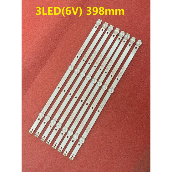 LED Backlight Strips for Intex 43 Inch TV 3 LED 6V k430wdc1 A1 (8 PCS SET)