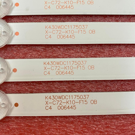 LED Backlight Strips for Intex 43 Inch TV 3 LED 6V k430wdc1 A1 (8 PCS SET)