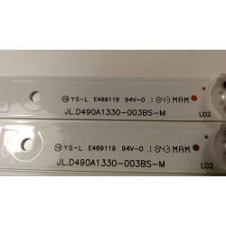 LED Backlight Strips for Lloyd 49 Inch TV L49FYK, L49FN2S 10 LED 3V 2 Cut JL.D490A1330-003BS-M (4 PCS SET)
