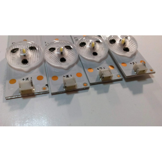 LED Backlight Strips for Lloyd 49 Inch TV L49FYK, L49FN2S 10 LED 3V 2 Cut JL.D490A1330-003BS-M (4 PCS SET)