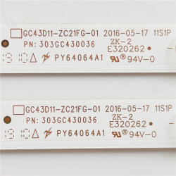 LED Backlight Strips for Onida/Intex/VU 43 Inch TV 11 LED 3V Small Lens GC43D11-ZC21FG-01 11S1P (4 PCS Set)