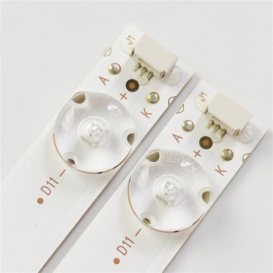 LED Backlight Strips for Onida/Intex/VU 43 Inch TV 11 LED 3V Small Lens GC43D11-ZC21FG-01 11S1P (4 PCS Set)
