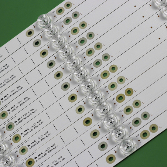 LED BACKLIGHT STRIPS FOR TOSHIBA/VU 65 INCH TV 65U5865 6 LED 4K DOM JL.D65061330-365AS-M_V01 (12 PCS SET)