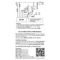 Es-93Th (7N60) / Es-93 Pwm Power Suply Repair Module With Mosfet