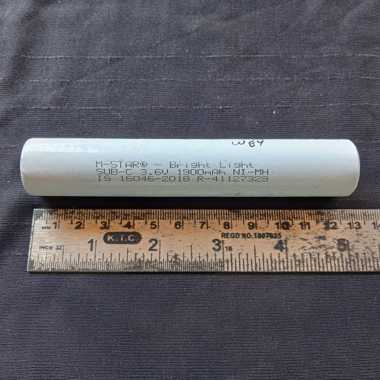 M-star 3.6V 1900mAh SUB-C Ni-MH High Energy Rechargeable Battery