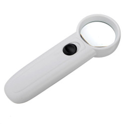 Magnifying Glass 15X Handheld Glass Loupe Magnifier Portable Pocket Tool Professional With 2 LED Lights