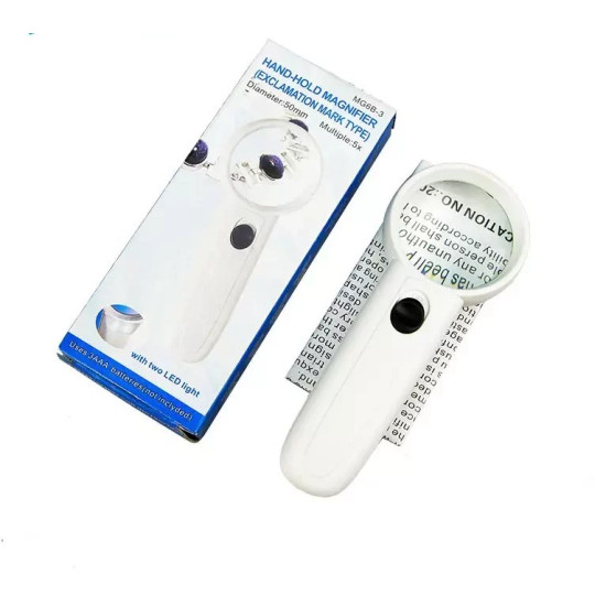MG6B-3 5x Hand-Hold Magnifier Exclamation Mark Type 50mm diameter