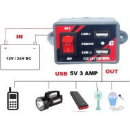 USB Fast Charger for Mobile Devices - 12V/24V DC