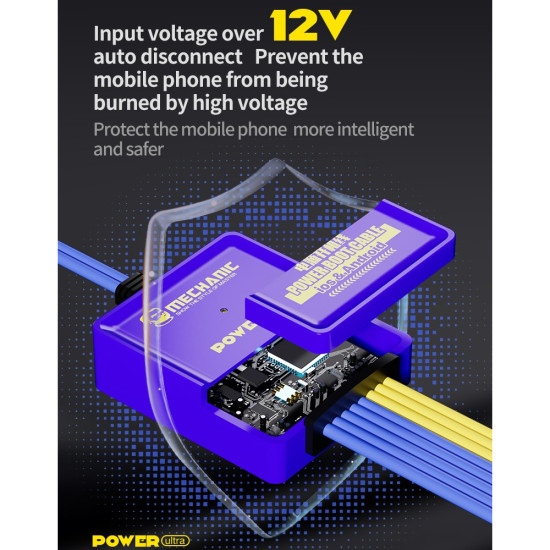 Mechanic Power Ultra Intelligent Anti-Burning Power Boot Cable for iPhone 6 to 15PM & Android (12V Input FPC Connector)