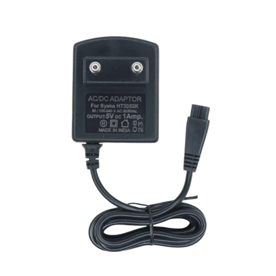 Syska HT3052K Trimmer Charger 5V 1A Adapter with 2-Pin Connector