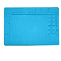 Blue Silicone Repair Mat Platform Desk Pad for Mobile Phones – 32x23 cm