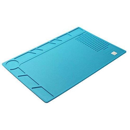 Blue Silicone Repair Mat Platform Desk Pad for Mobile Phones – 32x23 cm