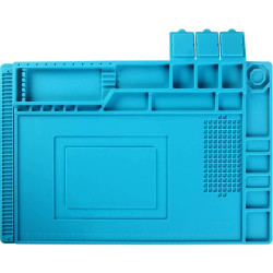 Magnetic Electronics Work Mat for Cell Phone, Laptop, Computer Repair, BGA Soldering – 17.7"x11.8" Blue
