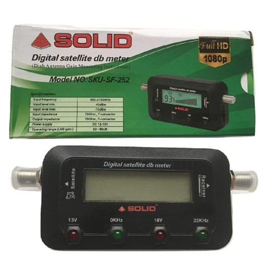 Solid SF-252 Digital Satellite Signal Finder dB Meter - EasySpares.in