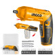 4V 240 RPM Electric INGCO Cordless Screwdriver 4 N.m with 18 PCS Bits and Holder