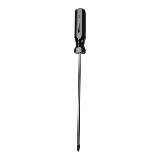 Tltergo 607 PH2 Chrome Vanadium Screwdriver 6 x 203mm Black and Metallic