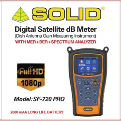 SOLID SF-720 Pro Rechargeable Digital Satellite Finder dB Meter with Torch