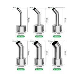 858 series hot air rework station relife oblique 4mm 45 degree nozzle