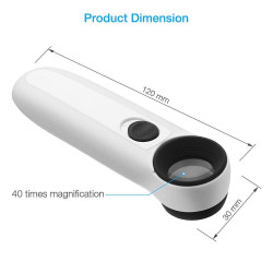 Handheld Magnifier 40X Zoom with LED Torch