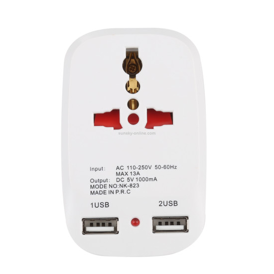  USB Universal Travel Adapter NK-823 DC 5V 1000mA